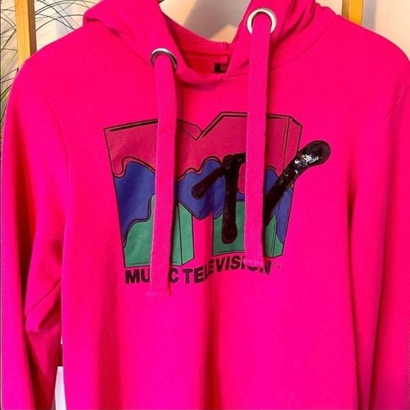 Vintage MTV Pink Hoodie size M - Picture 3 of 11